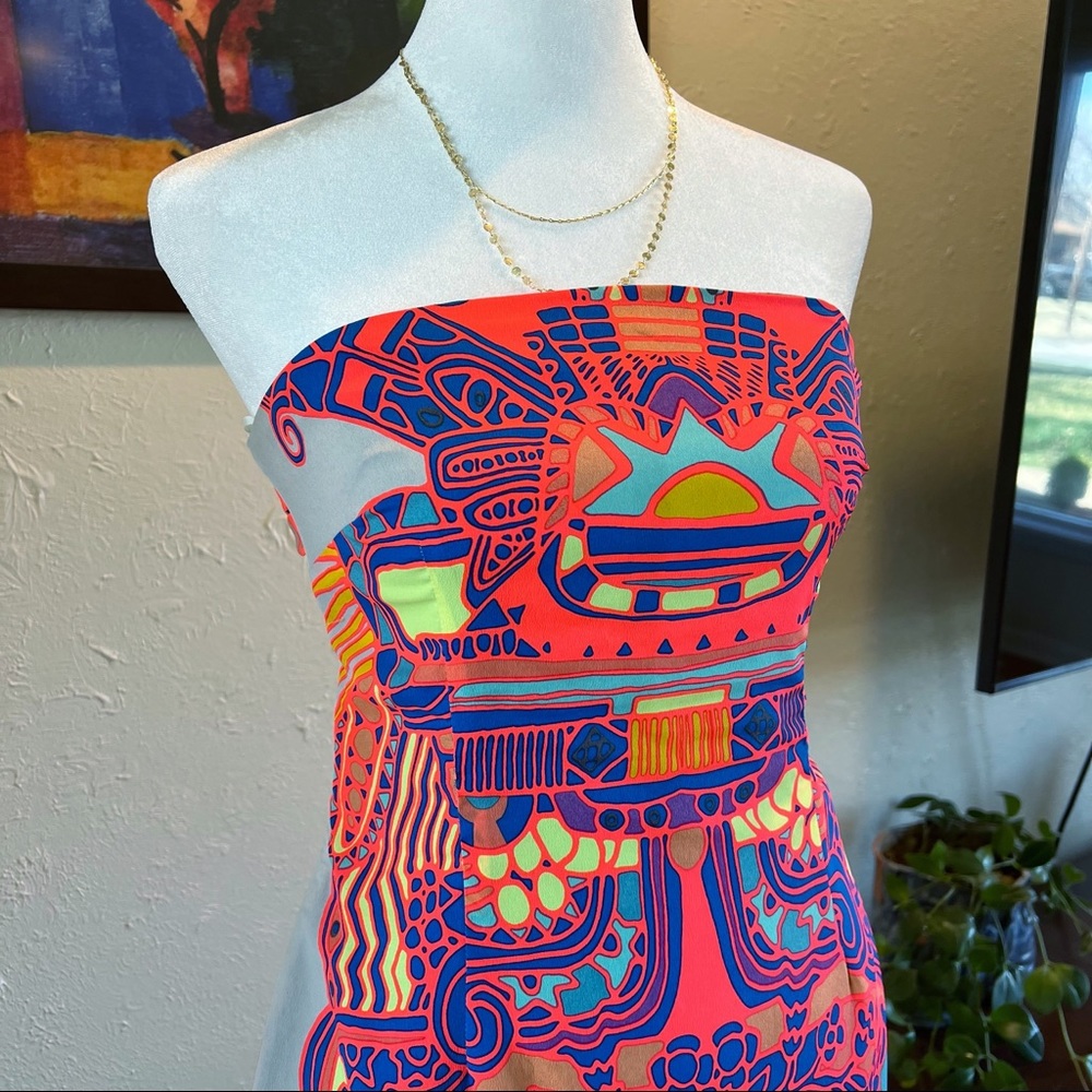 Mara Hoffman | Strapless Silk Tie Back Dress - Picture 3 of 15